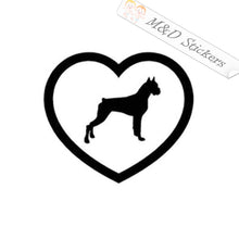 Love Boxer Dog (4.5" - 30") Vinyl Decal in Different colors & size for Cars/Bikes/Windows