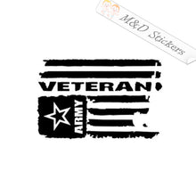 US Army Veteran (4.5" - 30") Vinyl Decal in Different colors & size for Cars/Bikes/Windows