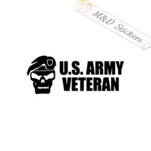 US Army Veteran (4.5" - 30") Vinyl Decal in Different colors & size for Cars/Bikes/Windows