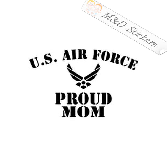 US Air Force Mom (4.5" - 30") Vinyl Decal in Different colors & size for Cars/Bikes/Windows