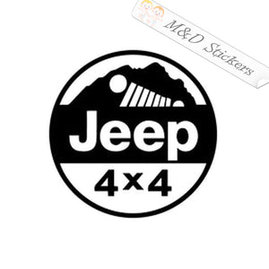 Jeep 4x4 Emblem (4.5" - 30") Vinyl Decal in Different colors & size for Cars/Bikes/Windows
