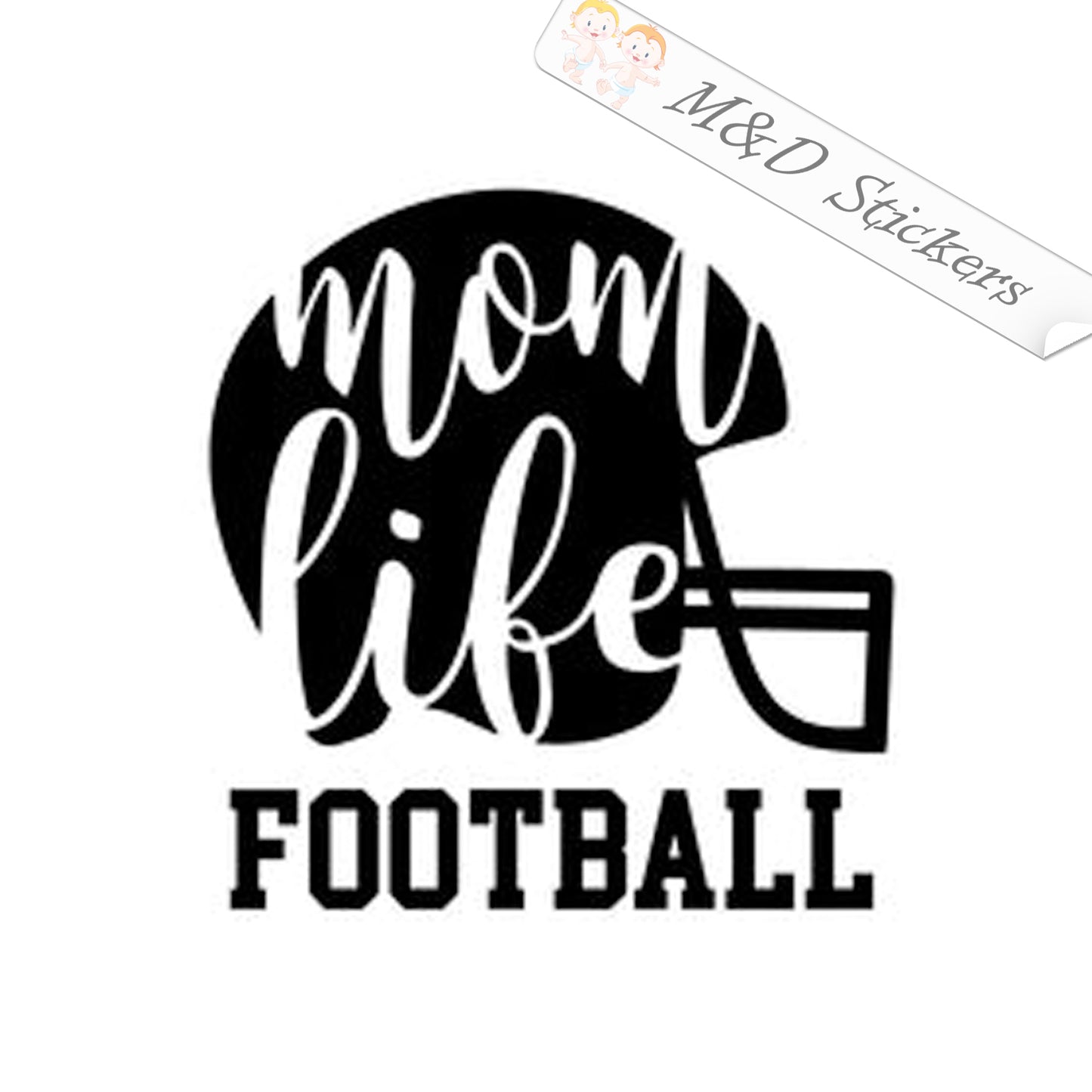 Football mom (4.5" - 30") Vinyl Decal in Different colors & size for Cars/Bikes/Windows