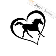 2x Love horses Vinyl Decal Sticker Different colors & size for Cars/Bikes/Windows