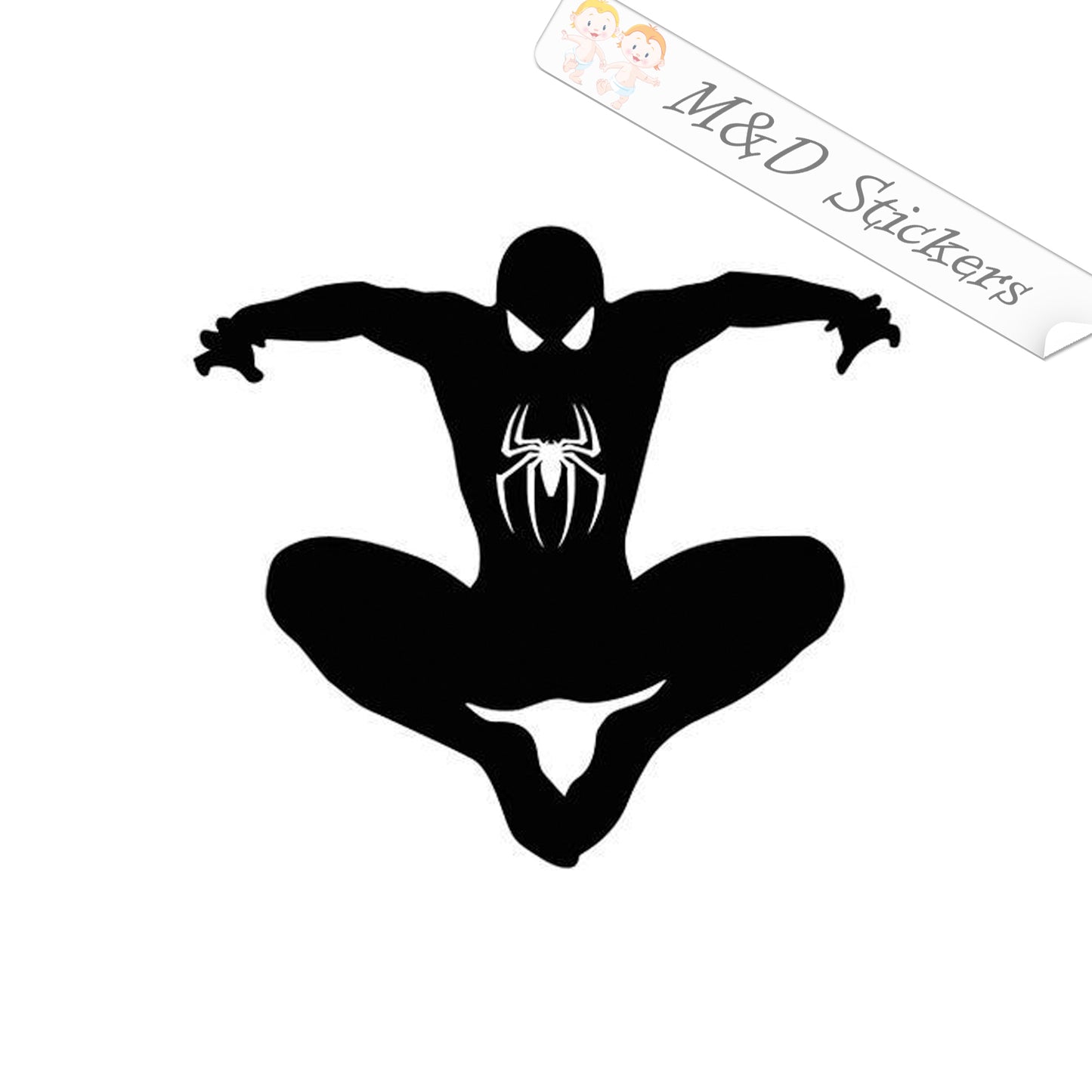 Spider man (4.5" - 30") Vinyl Decal in Different colors & size for Cars/Bikes/Windows