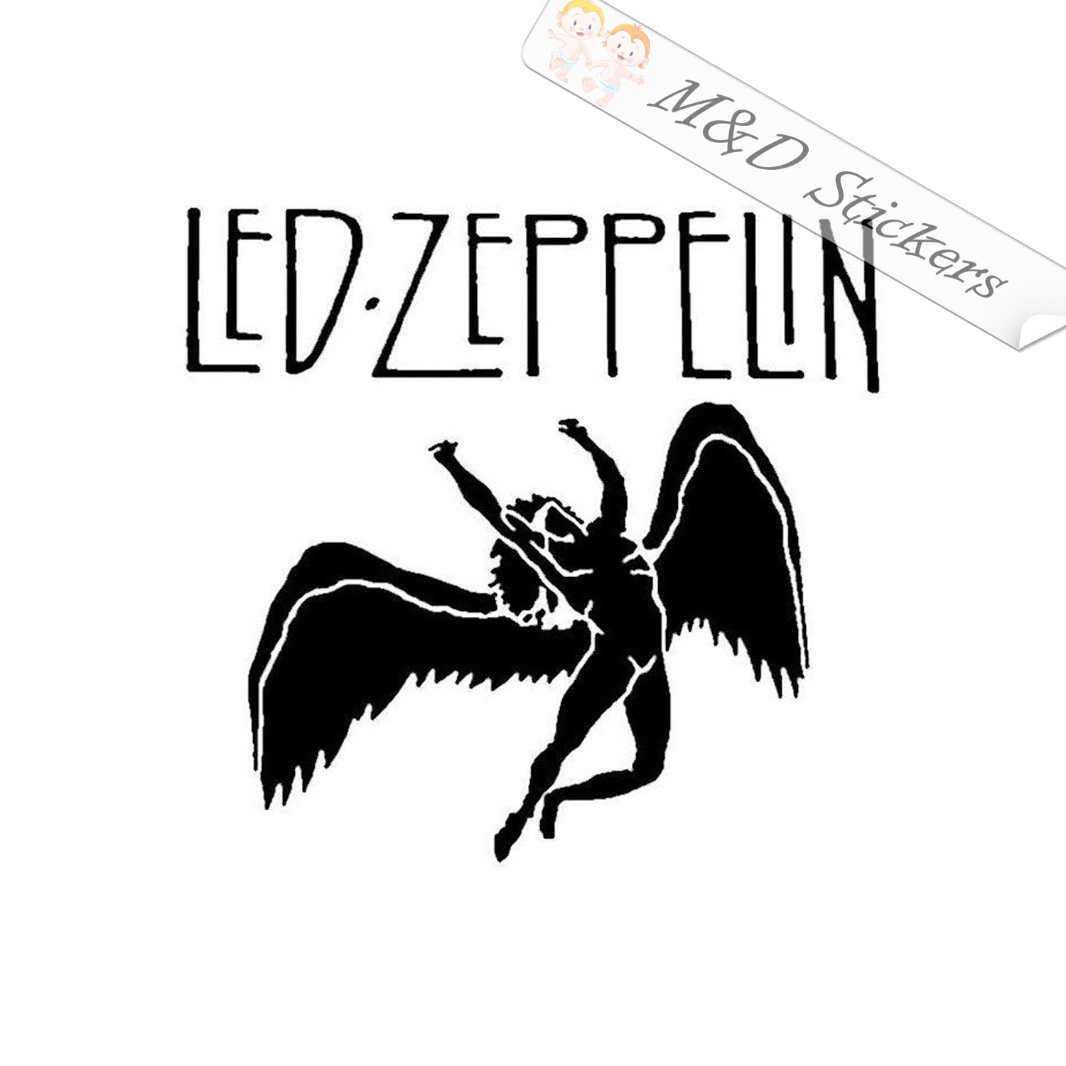 Sticker Led Zeplin 2x Led Zeppelin band Logo Vinyl Decal Sticker Different colors & size ...