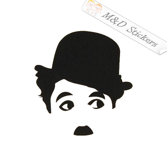 2x Charlie Chaplin Vinyl Decal Sticker Different colors & size for Cars/Bikes/Windows