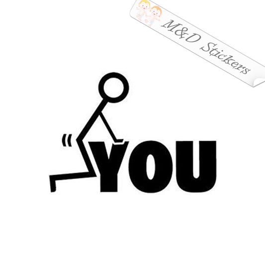 2x Fcuk You Vinyl Decal Sticker Different colors & size for Cars/Bikes/Windows