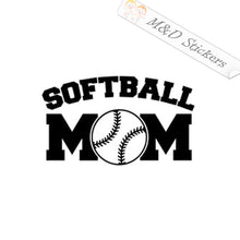 Softball mom (4.5" - 30") Vinyl Decal in Different colors & size for Cars/Bikes/Windows