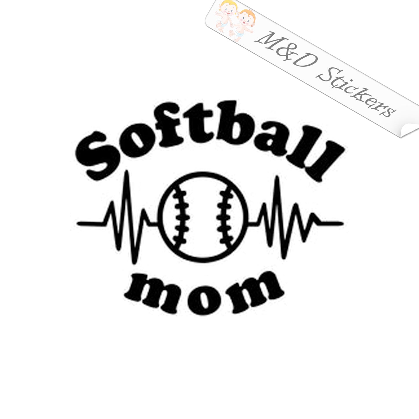 Softball mom (4.5" - 30") Vinyl Decal in Different colors & size for Cars/Bikes/Windows