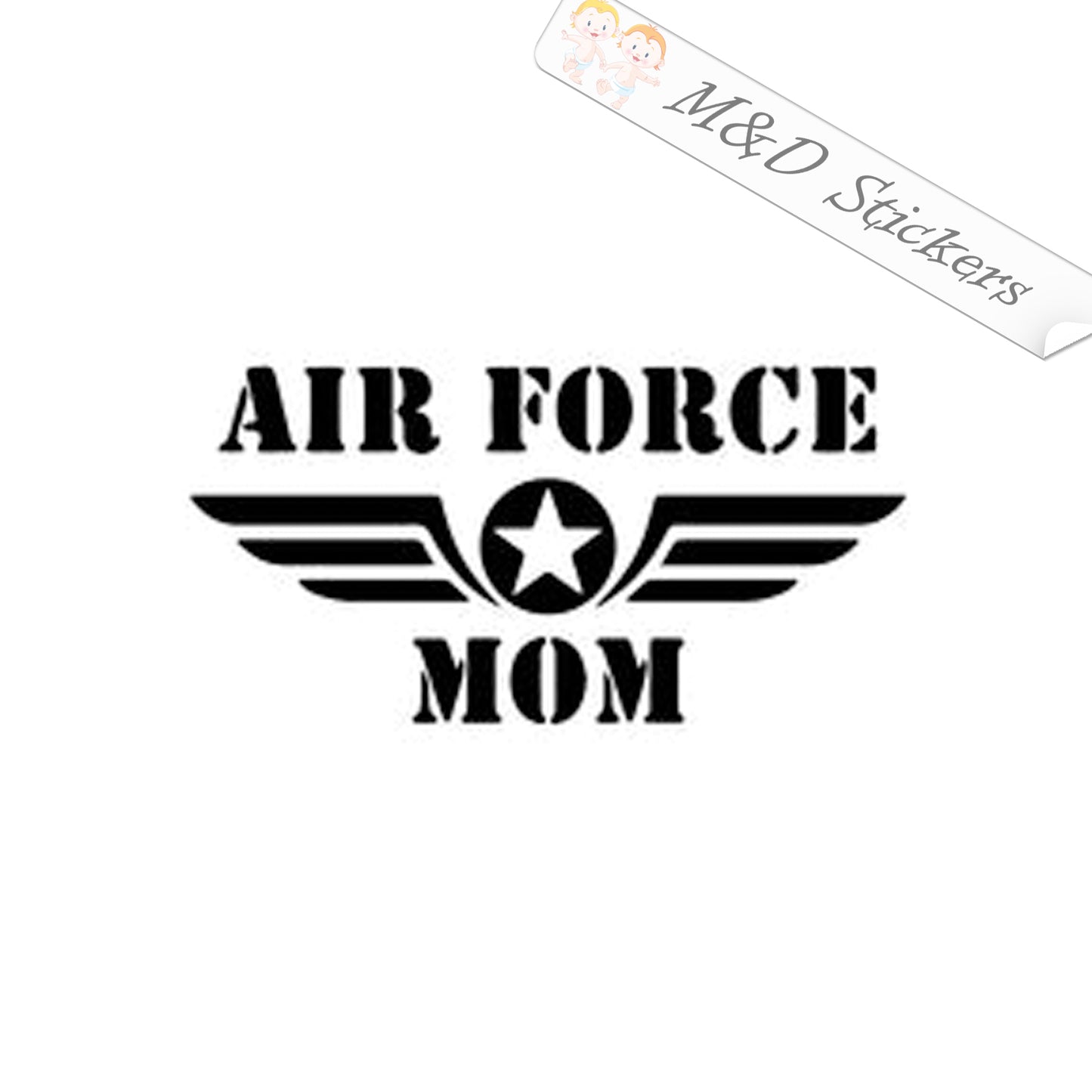 US Air Force Mom (4.5" - 30") Vinyl Decal in Different colors & size for Cars/Bikes/Windows