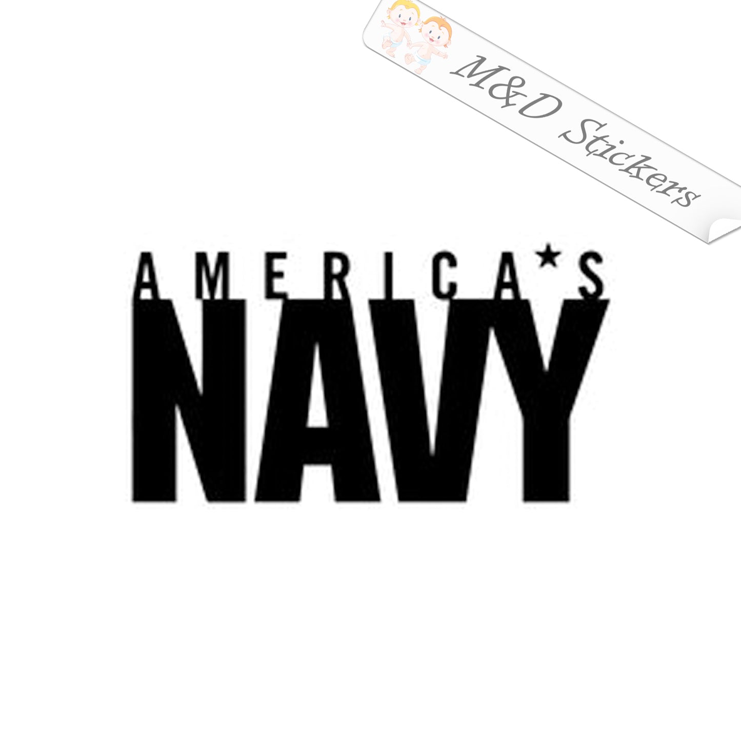 US Navy (4.5" - 30") Vinyl Decal in Different colors & size for Cars/Bikes/Windows