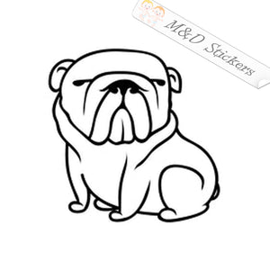British Bulldog Dog (4.5" - 30") Vinyl Decal in Different colors & size for Cars/Bikes/Windows