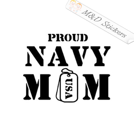 Proud Navy Mom (4.5" - 30") Vinyl Decal in Different colors & size for Cars/Bikes/Windows