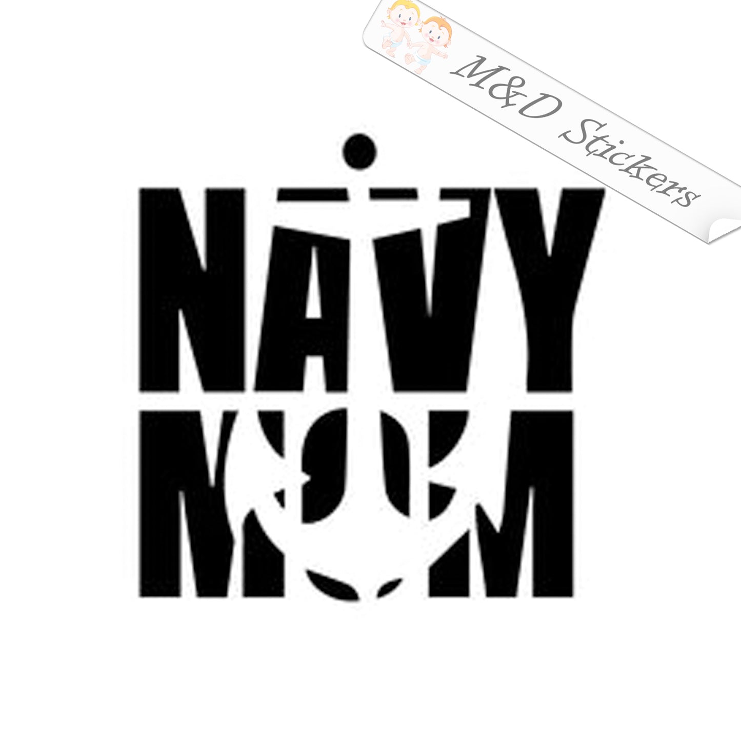 Navy Mom (4.5" - 30") Vinyl Decal in Different colors & size for Cars/Bikes/Windows