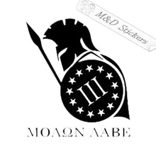 Molon Labe Spartan (4.5" - 30") Vinyl Decal in Different colors & size for Cars/Bikes/Windows