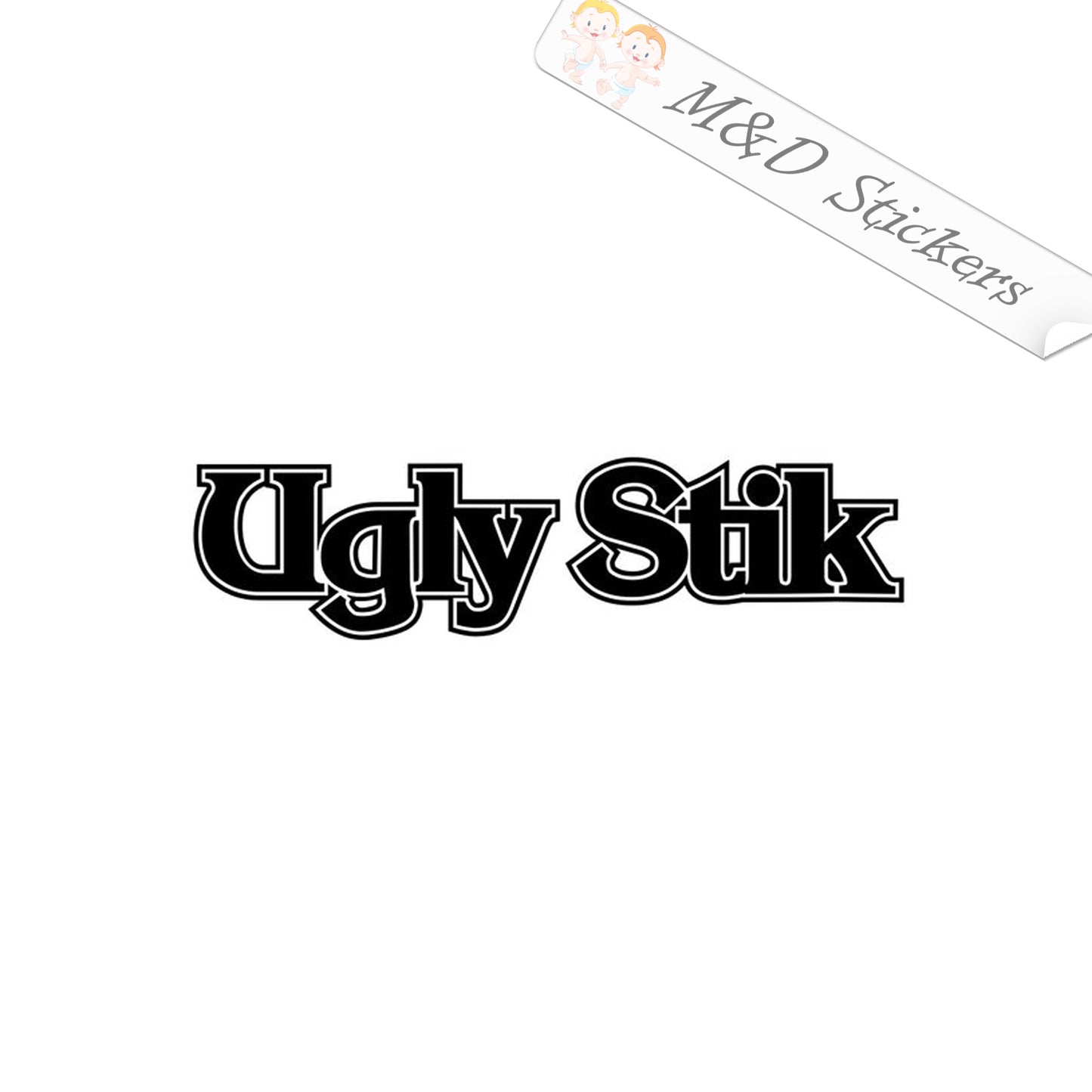 Ugly Stik Fishing Rods (4.5" - 30") Vinyl Decal in Different colors & size for Cars/Bikes/Windows