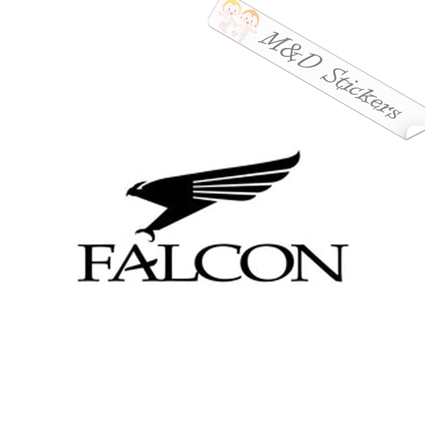 Falcon Fishing Rods (4.5" - 30") Vinyl Decal in Different colors & size for Cars/Bikes/Windows
