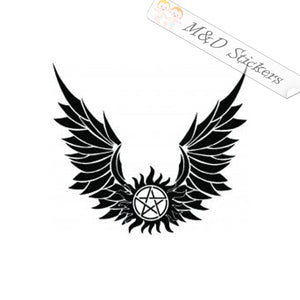 Supernatural Anti Possession Symbol with wings TV show (4.5" - 30") Vinyl Decal in Different colors & size for Cars/Bikes/Windows