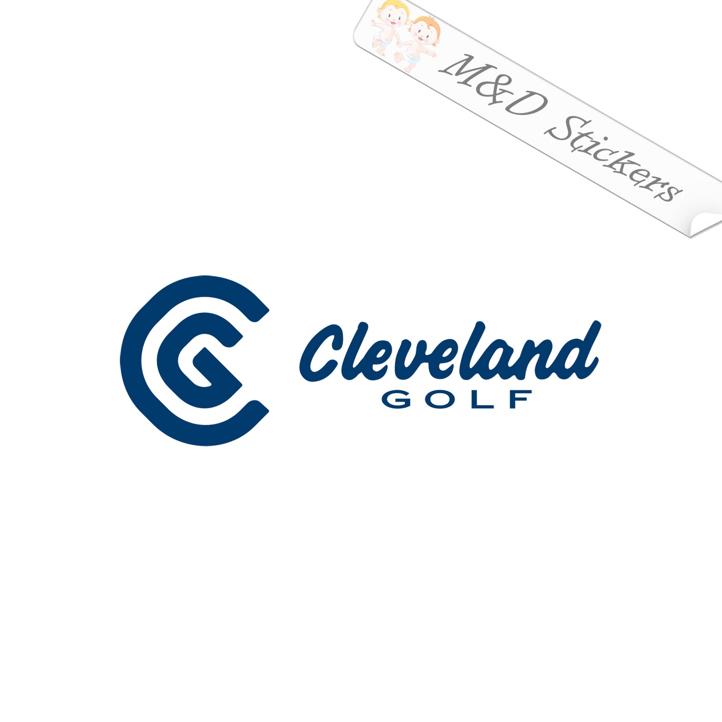 Cleveland golf Logo (4.5" - 30") Vinyl Decal in Different colors & size for Cars/Bikes/Windows