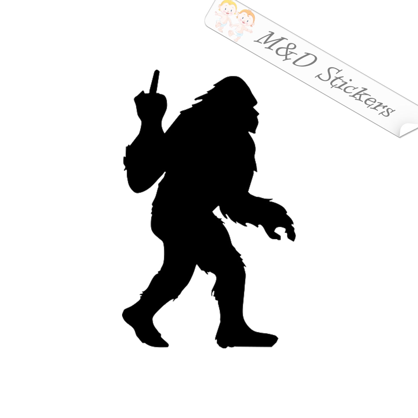 Bigfoot Flipping (4.5" - 30") Vinyl Decal in Different colors & size for Cars/Bikes/Windows