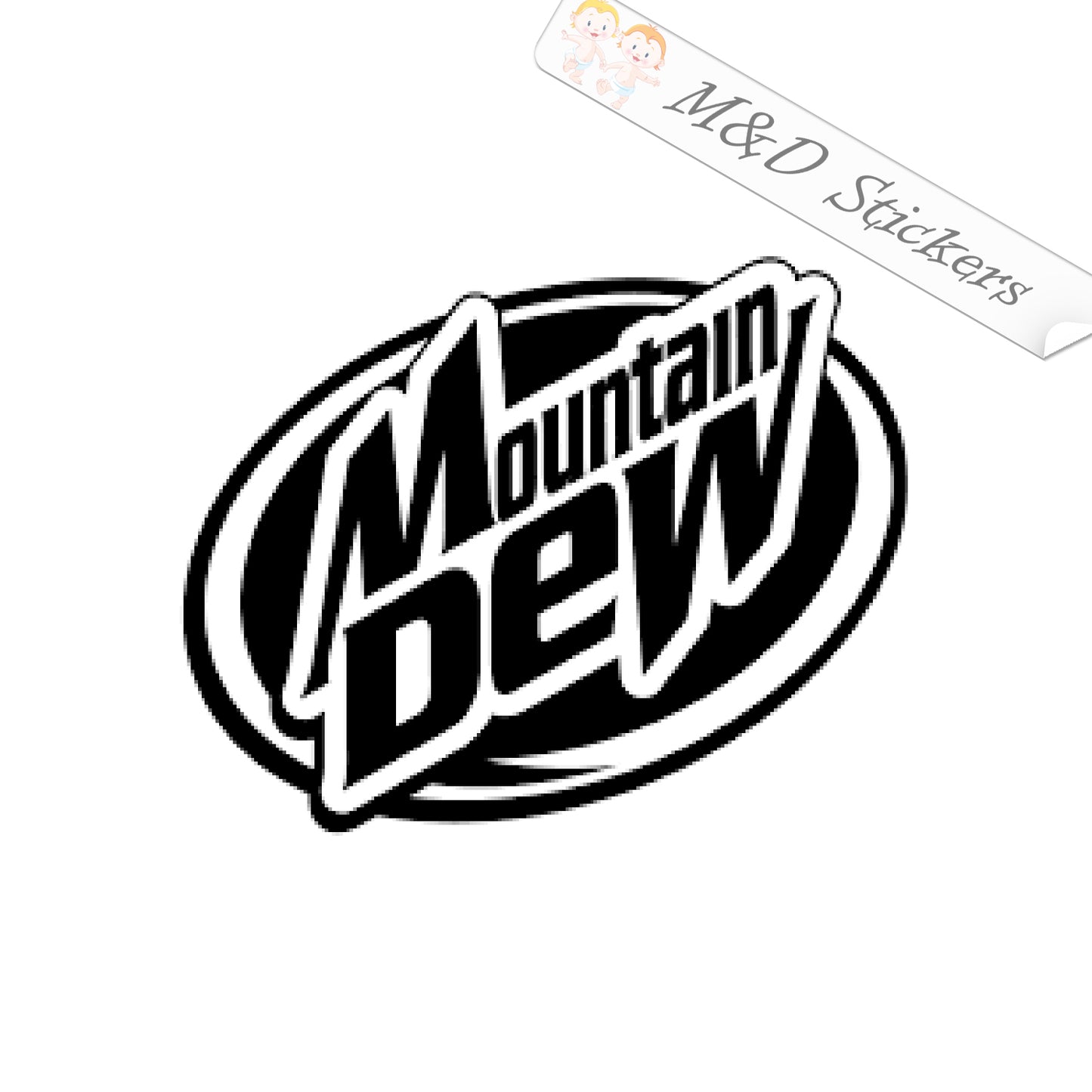 Mountain Dew Logo (4.5" - 30") Vinyl Decal in Different colors & size for Cars/Bikes/Windows