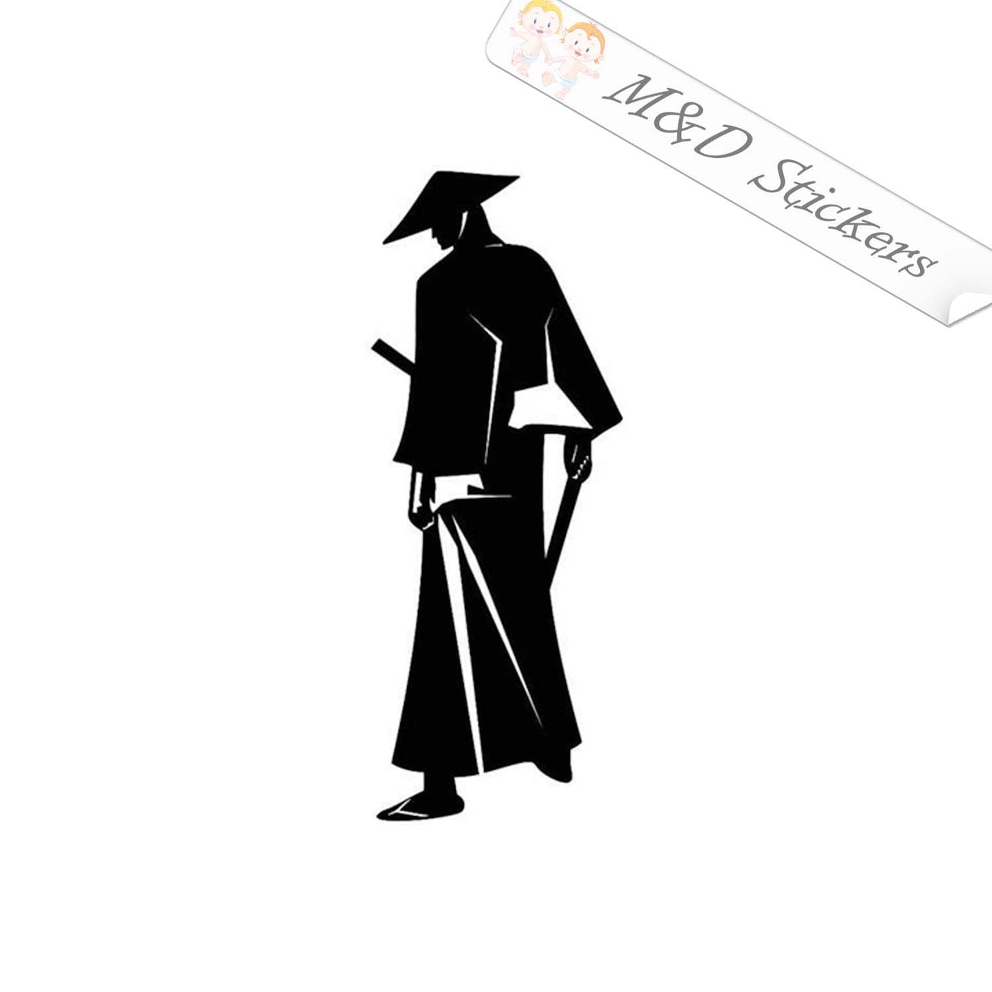Samurai (4.5" - 30") Vinyl Decal in Different colors & size for Cars/Bikes/Windows