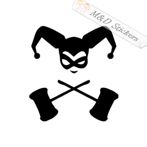 Harley Quinn (4.5" - 30") Vinyl Decal in Different colors & size for Cars/Bikes/Windows