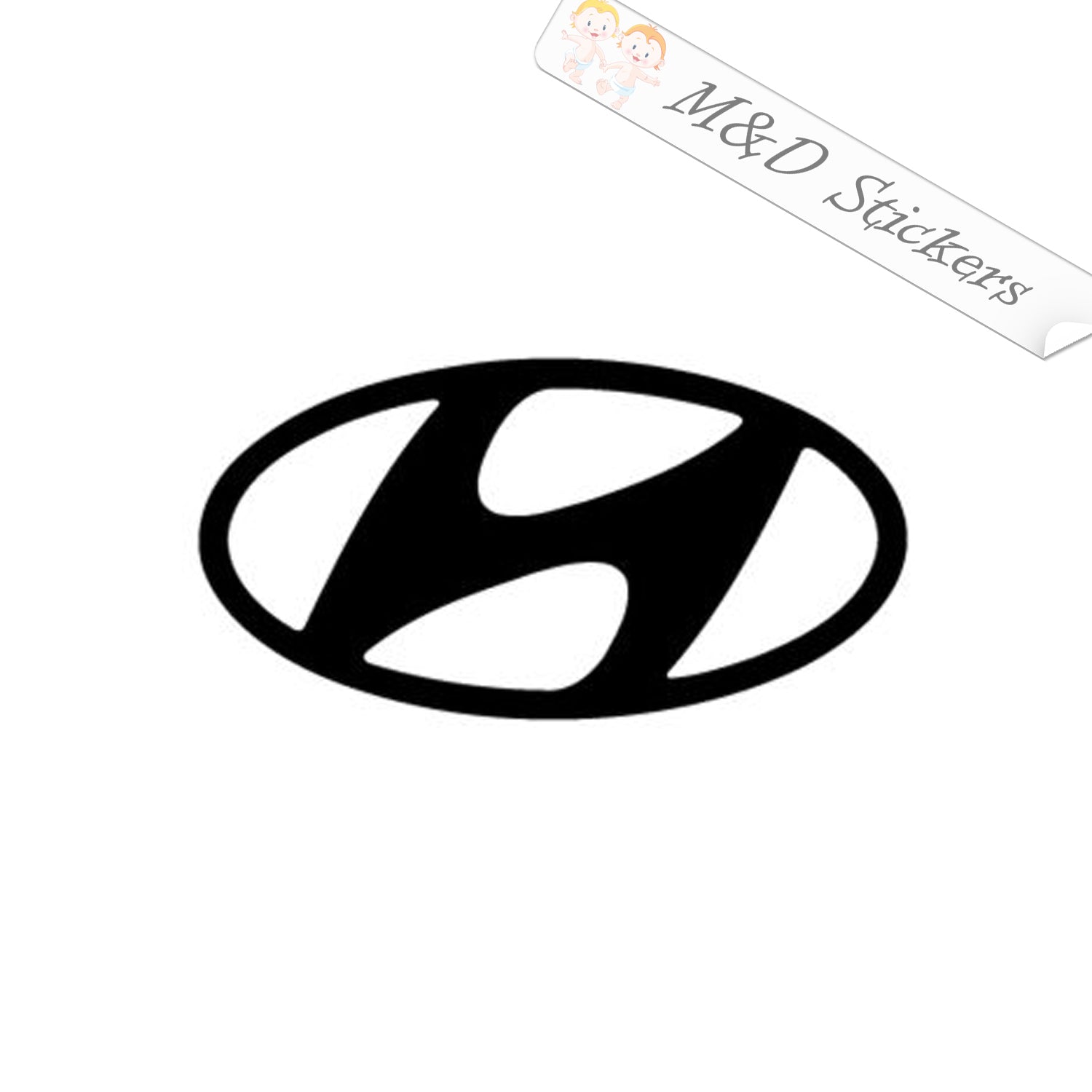 Hyundai Logo (4.5 - 30) Vinyl Decal in Different colors & size