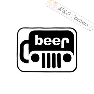 Jeep - beer (4.5" - 30") Vinyl Decal in Different colors & size for Cars/Bikes/Windows