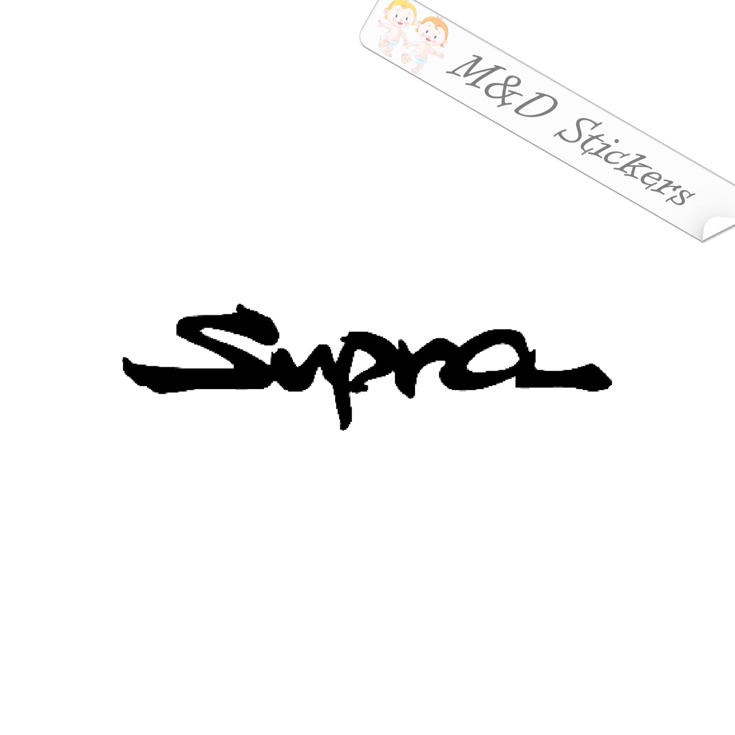 Toyota Supra Script (4.5" - 30") Vinyl Decal in Different colors & size for Cars/Bikes/Windows
