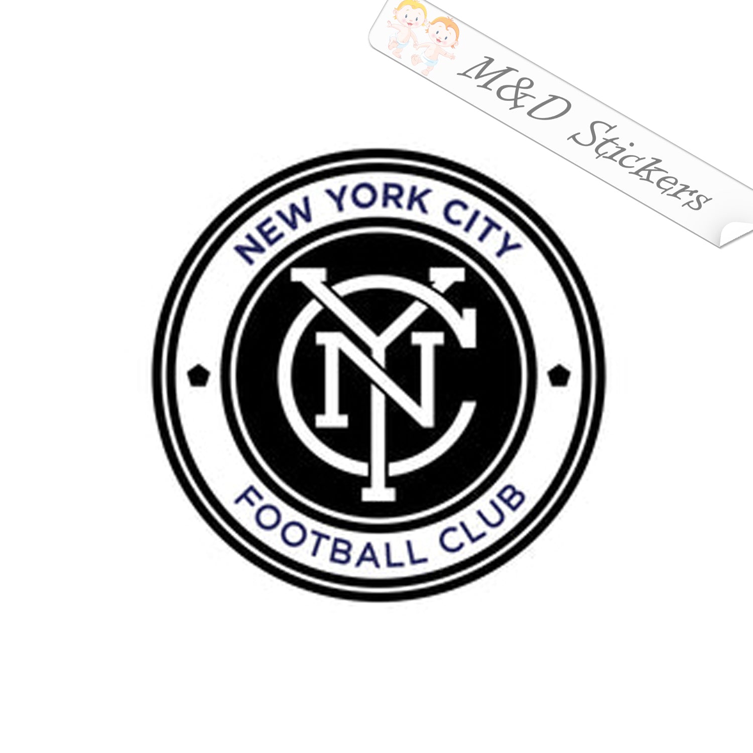 MLS New York City FC Soccer Logo 4 5 30 Decal In Different Color Mls new york city fc soccer logo 4 5 30 decal in different color