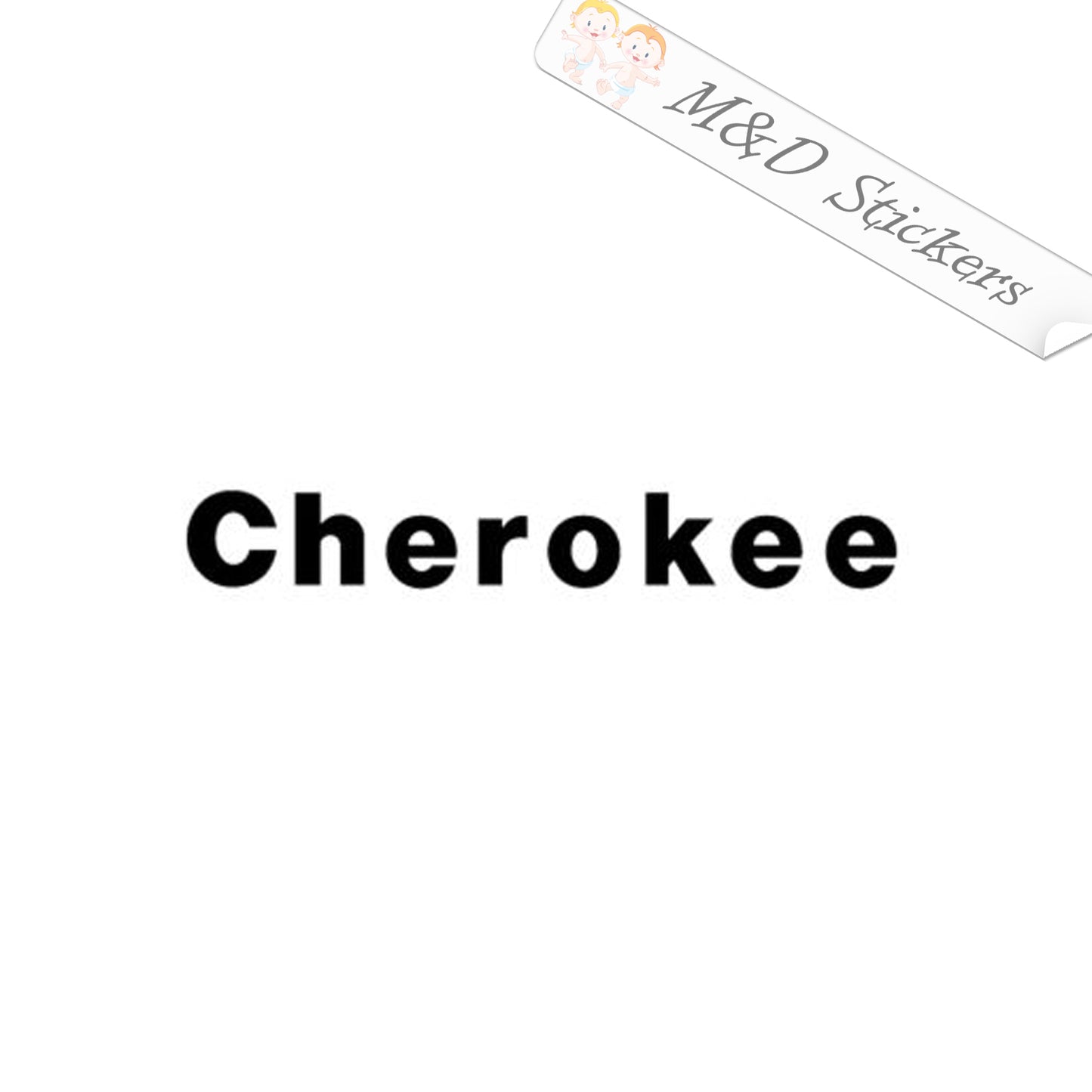 Jeep Cherokee Script (4.5" - 30") Vinyl Decal in Different colors & size for Cars/Bikes/Windows