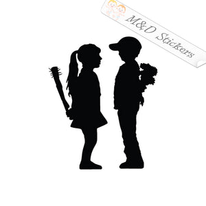 Banksy - Boy and Girl gender stereotypes (4.5" - 30") Vinyl Decal in Different colors & size for Cars/Bikes/Windows