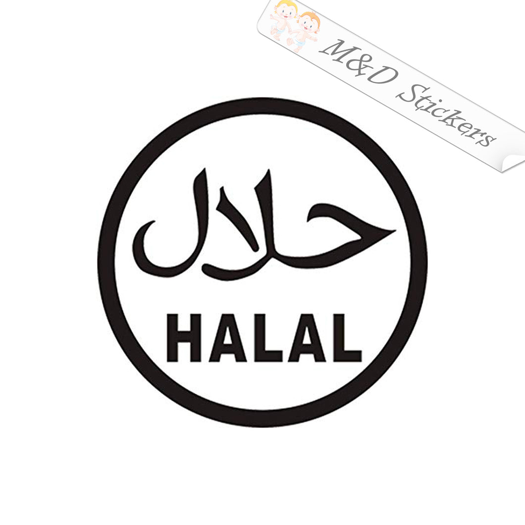 2x Halal sign Vinyl Decal Sticker Different colors & size for Cars/Bikes/Windows