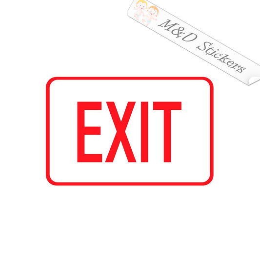 Exit sign (4.5" - 30") Vinyl Decal in Different colors & size for Cars/Bikes/Windows