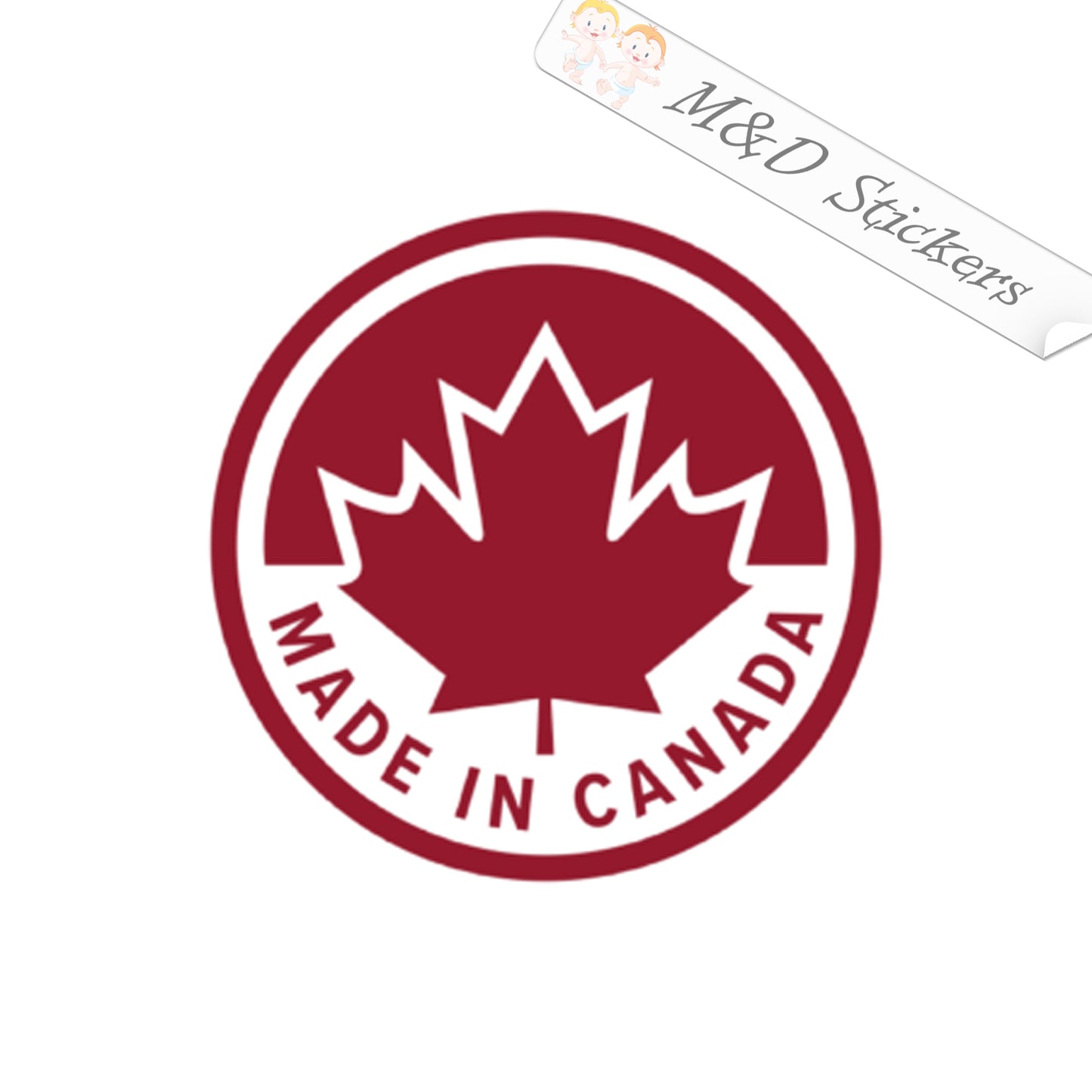 Made in Canada (4.5" - 30") Vinyl Decal in Different colors & size for Cars/Bikes/Windows