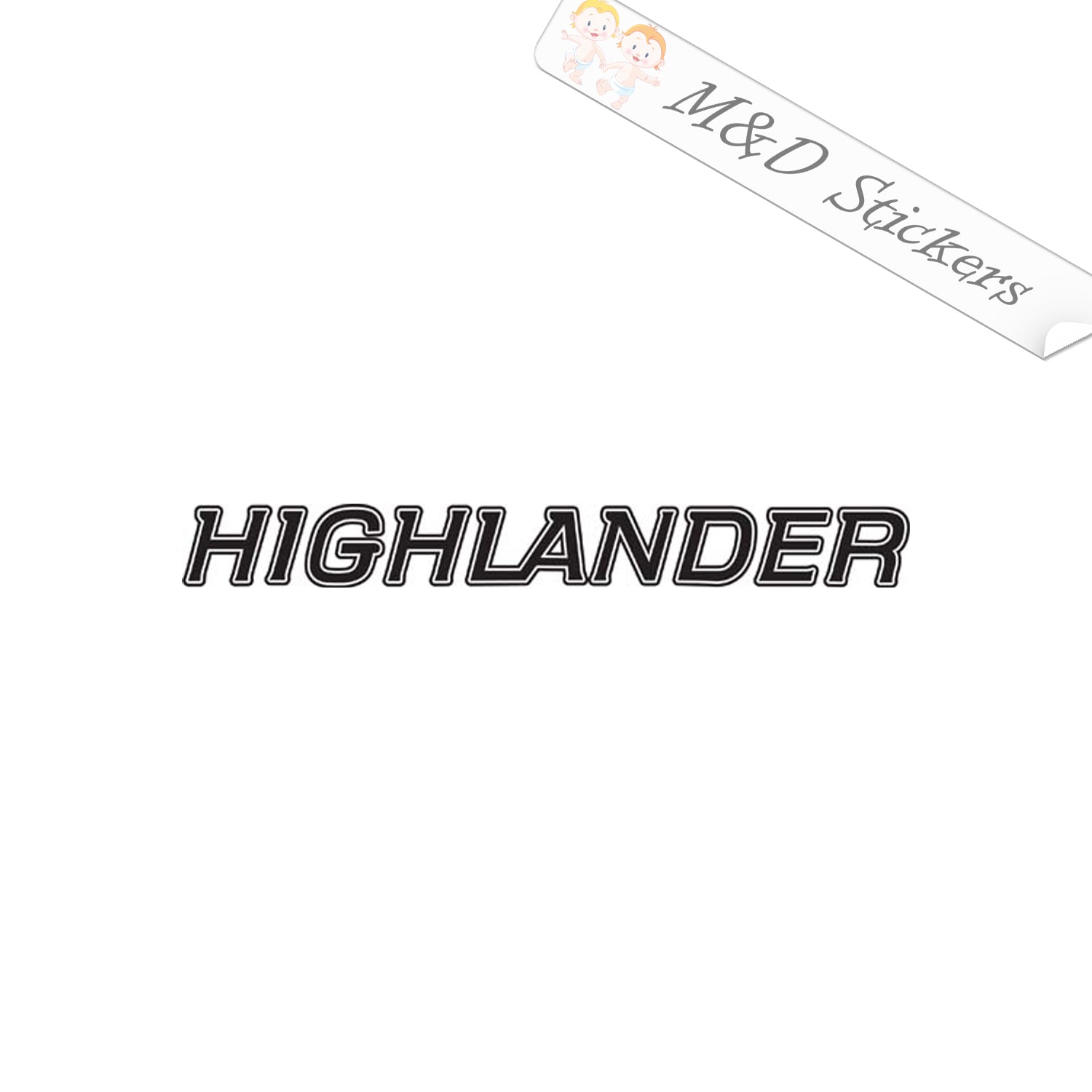 Highlander Car Sticker Toyota Highlander Script (4.5