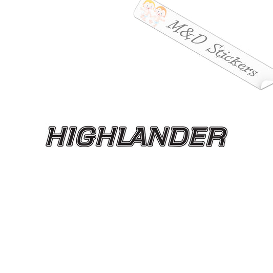 Toyota Highlander Script (4.5" - 30") Vinyl Decal in Different colors & size for Cars/Bikes/Windows