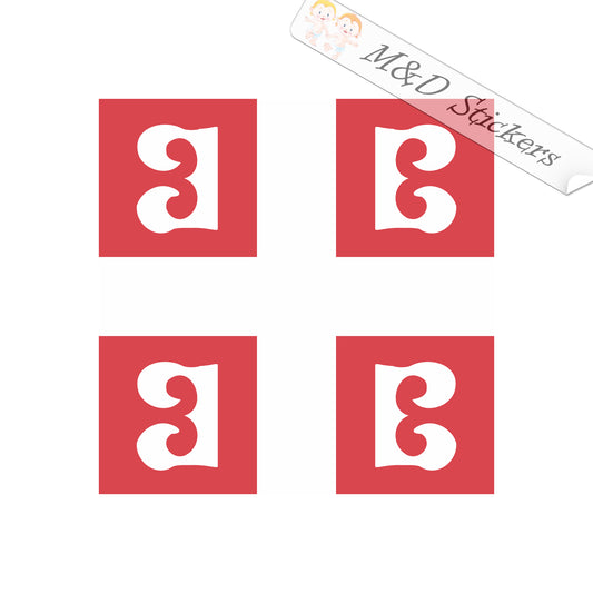 Serbian Flag Symbol (4.5" - 30") Decal in Different colors & size for Cars/Bikes/Windows