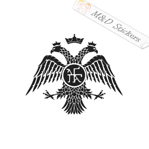 Byzantine eagle flag (4.5" - 30") Decal in Different colors & size for Cars/Bikes/Windows