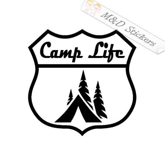 Camp Life (4.5" - 30") Vinyl Decal in Different colors & size for Cars/Bikes/Windows