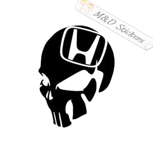 Honda Skull (4.5" - 30") Vinyl Decal in Different colors & size for Cars/Bikes/Windows