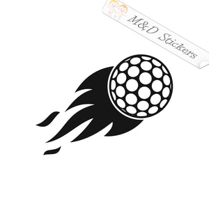 Burning Golf Ball (4.5" - 30") Vinyl Decal in Different colors & size for Cars/Bikes/Windows