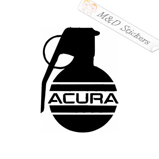 Acura grenade Logo (4.5" - 30") Vinyl Decal in Different colors & size for Cars/Bikes/Windows