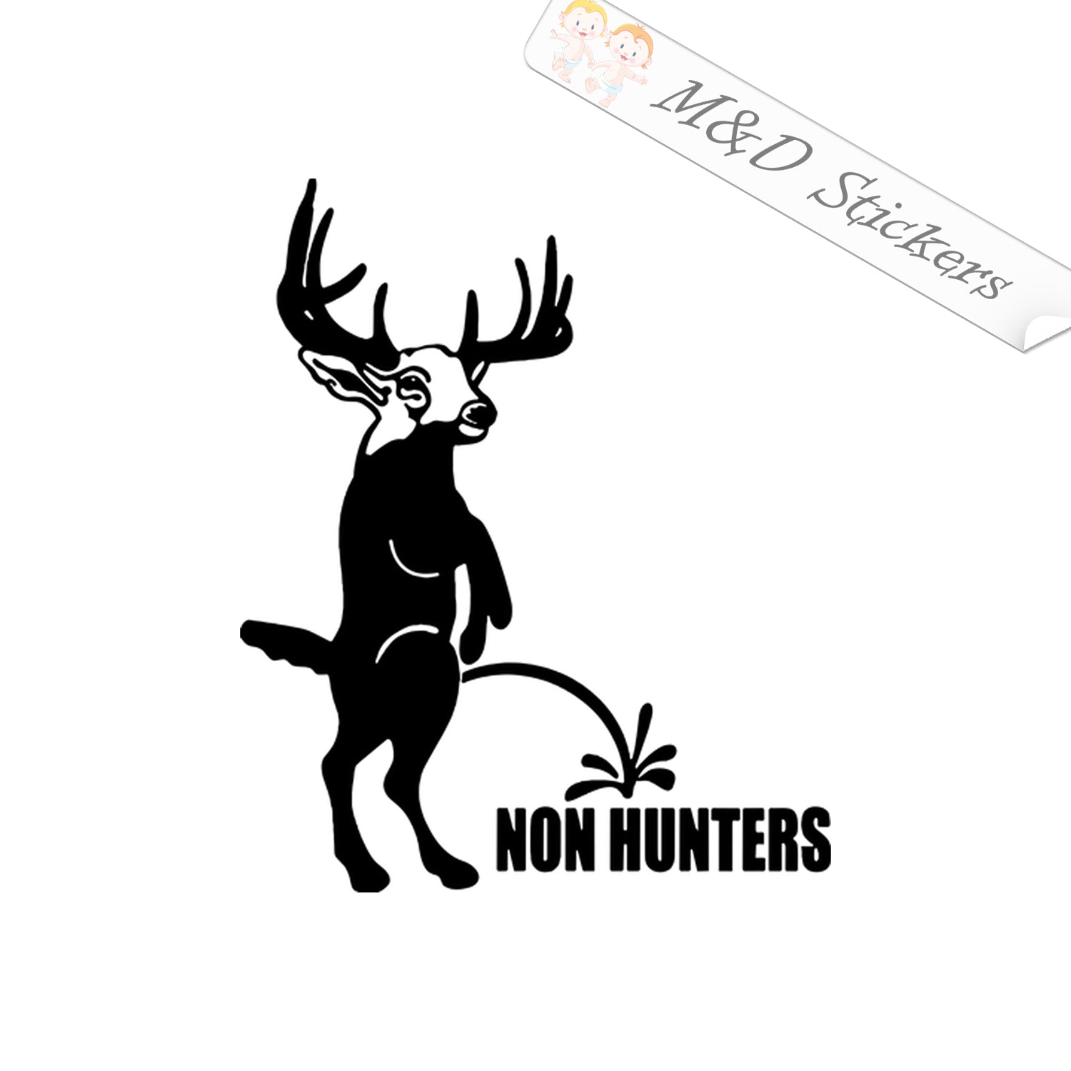 Buck Peeing Non Hunters (4.5 - 30) Vinyl Decal in Different colors & –  M&D Stickers