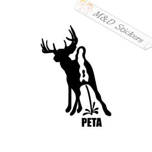 Deer Anti-PETA (4.5" - 30") Vinyl Decal in Different colors & size for Cars/Bikes/Windows