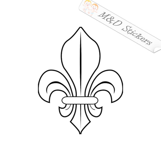Fleur-de-lys Symbol (4.5" - 30") Decal in Different colors & size for Cars/Bikes/Windows