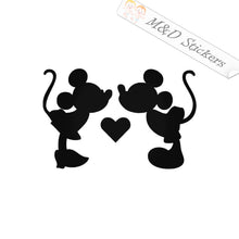 2x Love Mickey and Minnie Vinyl Decal Sticker Different colors & size for Cars/Bikes/Windows