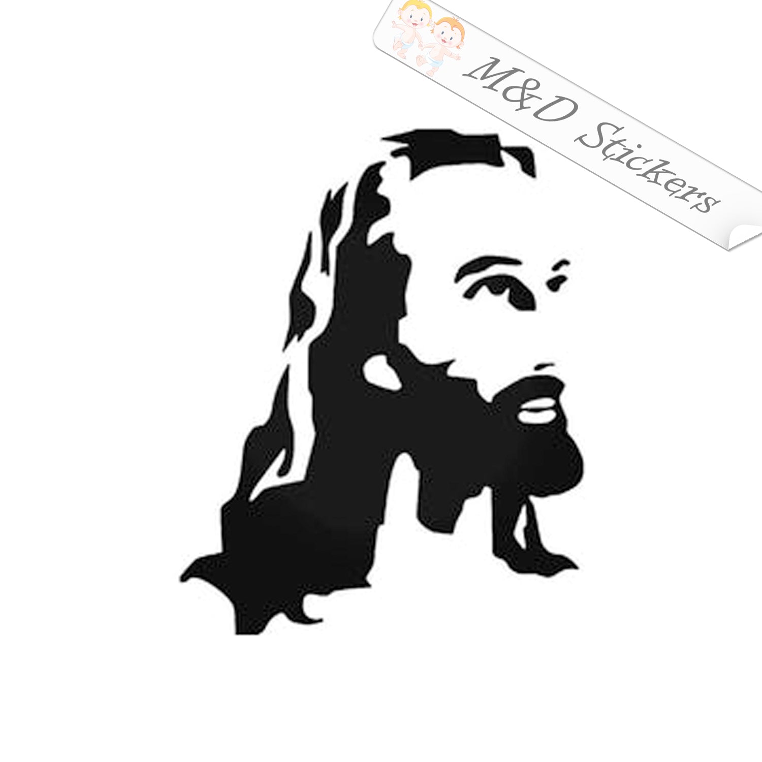 5inx3.5in Oval I Love Jesus Sticker Vinyl Christian Car Decal Cup