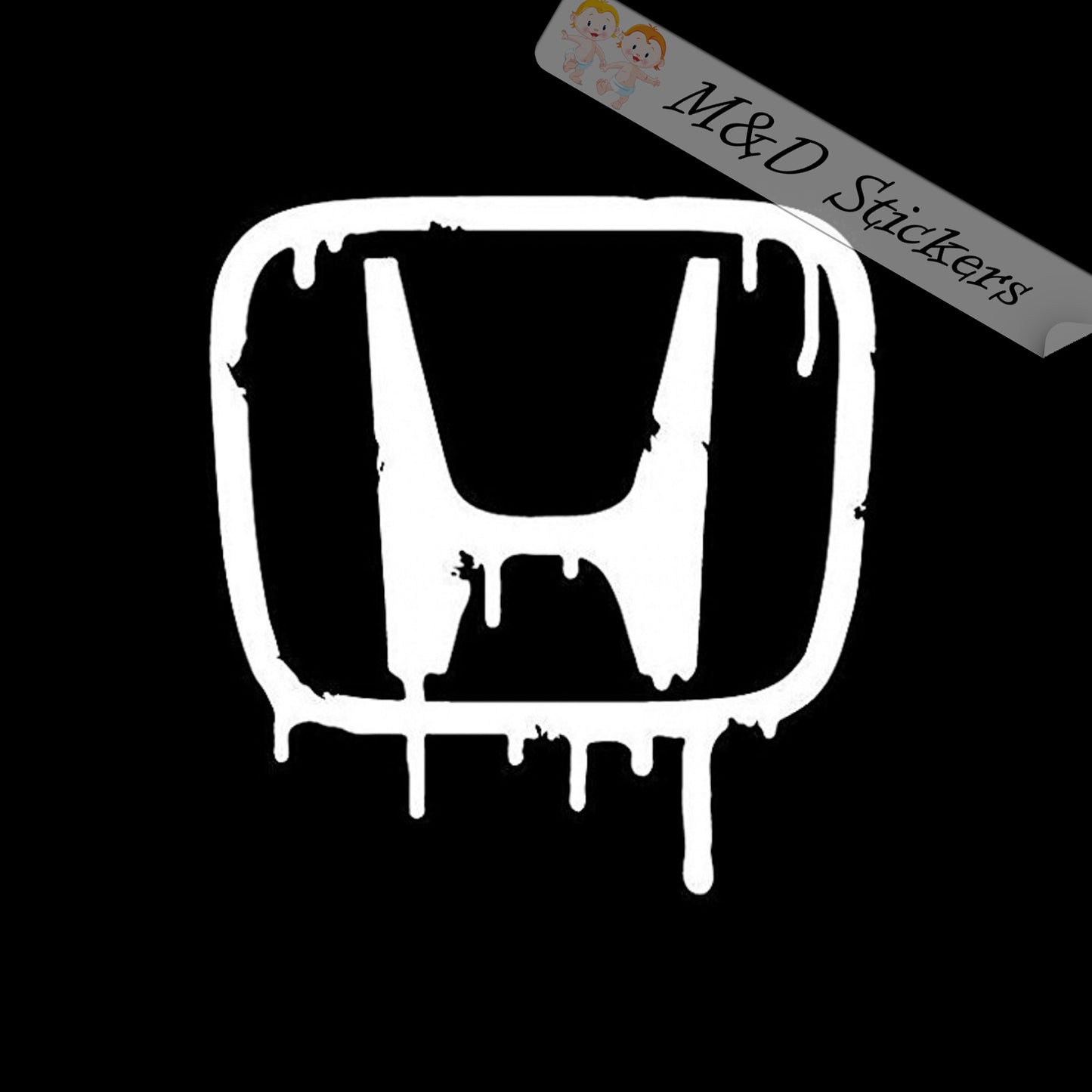 Honda Bleeding Logo (4.5" - 30") Vinyl Decal in Different colors & size for Cars/Bikes/Windows